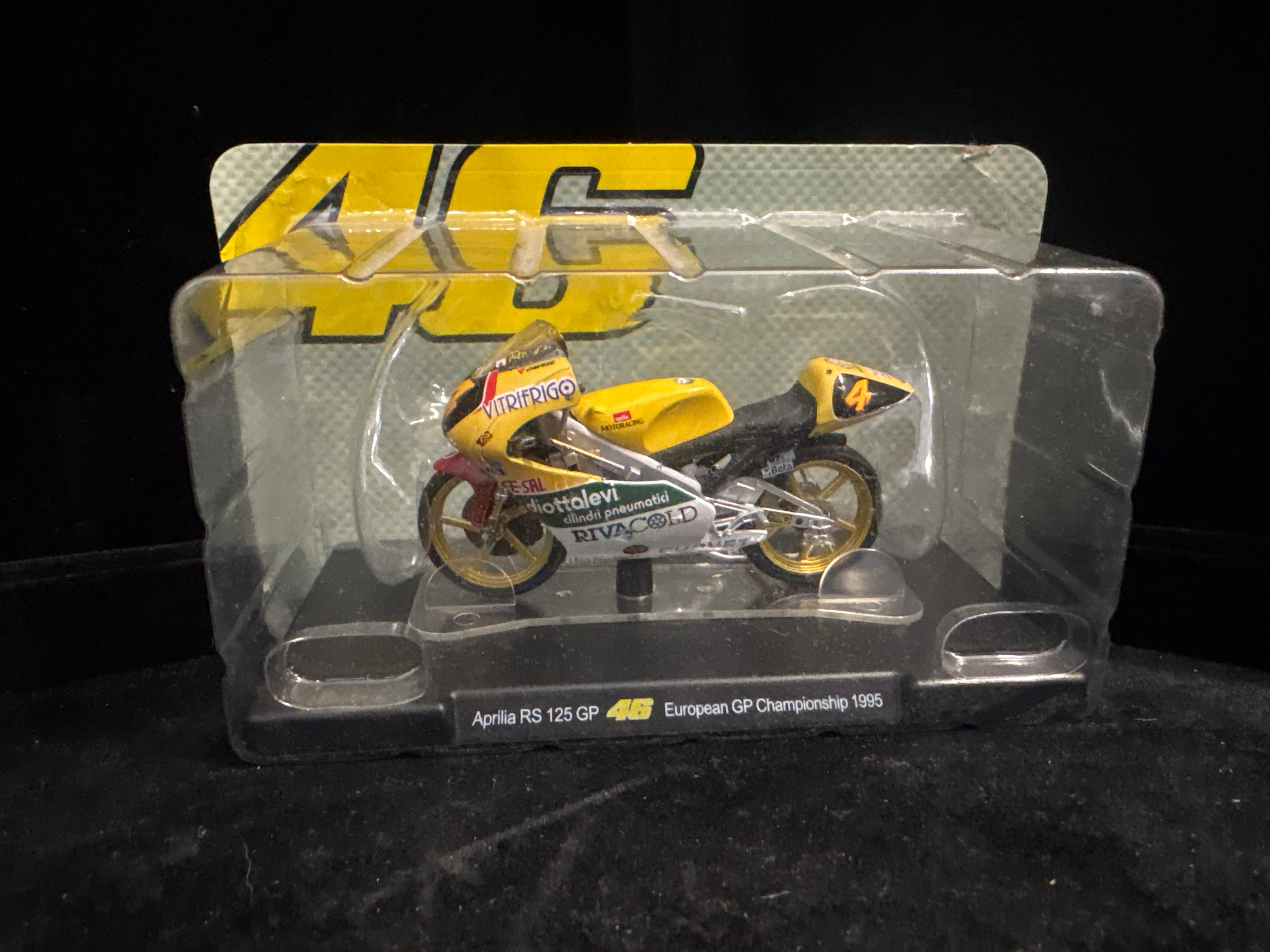 #P004 Aprilia RS 125 GP (1995) Die‑Cast Motorcycle – #46 Racing Livery Collectible Model