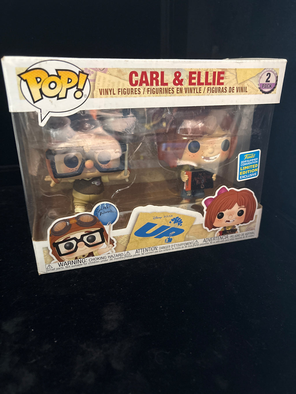 #P012 Funko Pop! Carl & Ellie 2‑Pack – Disney Pixar Up – 2019 Summer Convention Exclusive