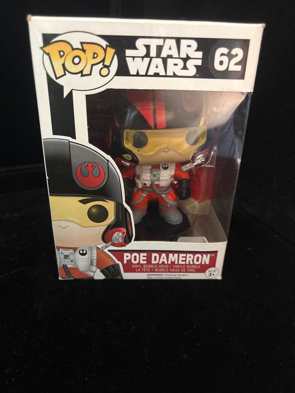 #P012 Funko Pop Star Wars #62 Poe Dameron Vinyl Bobble‑Head Figure Collectible