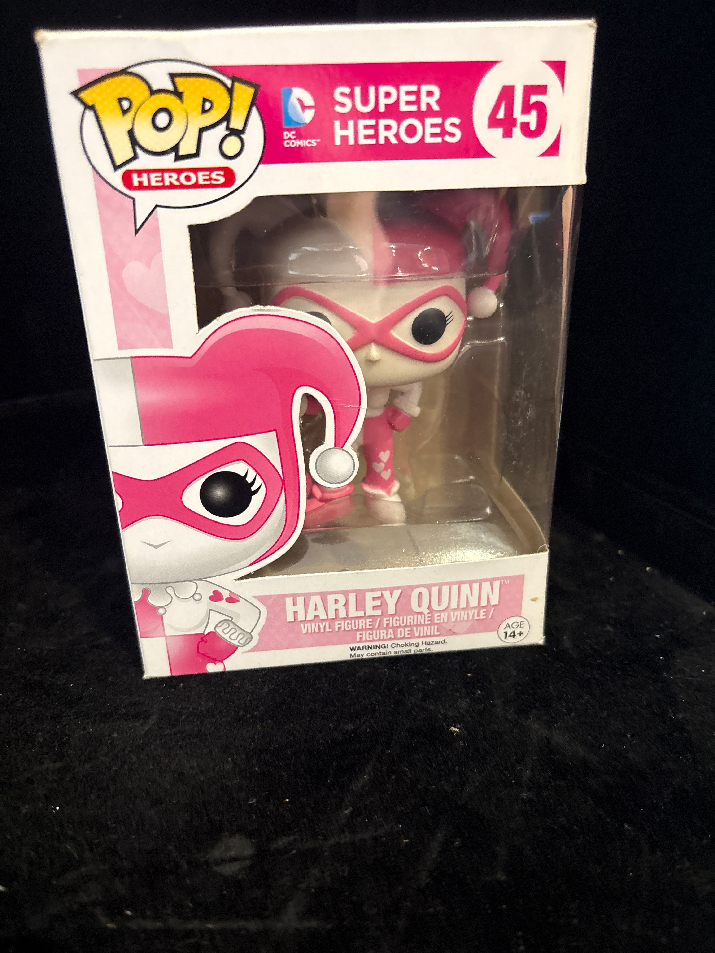 #P006 Funko Pop Heroes #45 Harley Quinn (Pink/Valentine Variant) – DC Comics Collectible