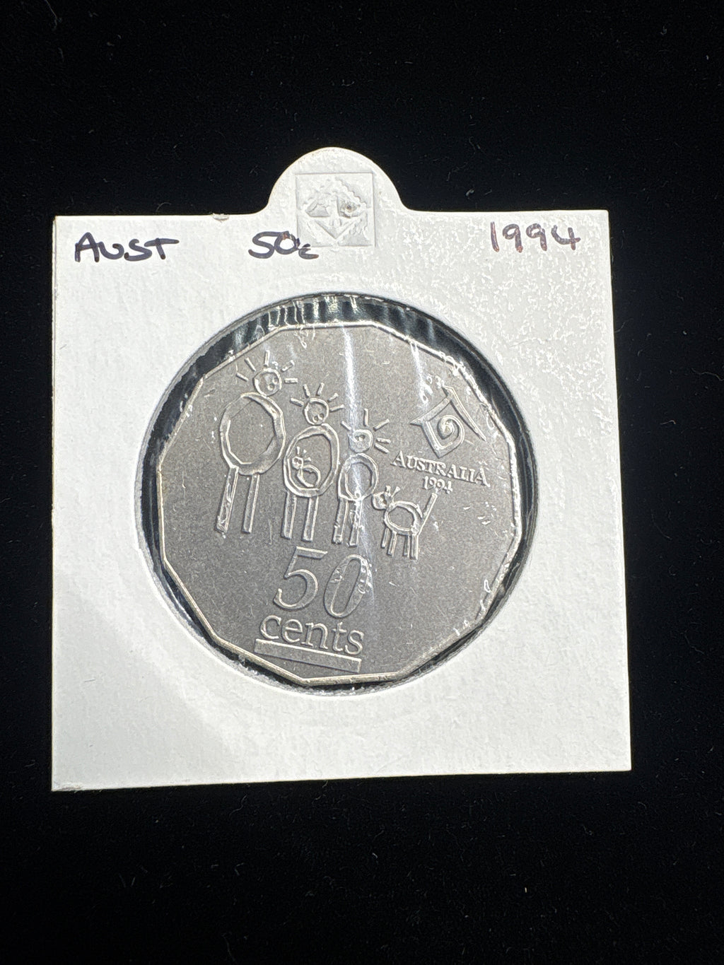 #M132 1994 Australia International Year of the Family 50c Coin – UNC in 2x2 Holder