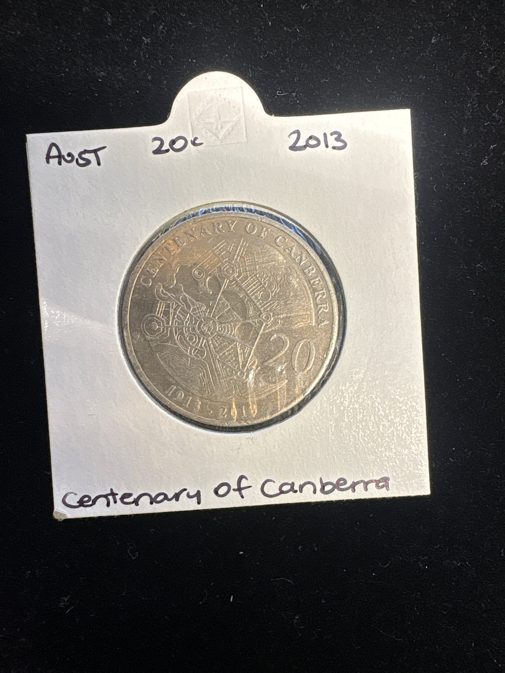 #M217 2013 Australia 20c Centenary of Canberra Commemorative Coin (Circulated)