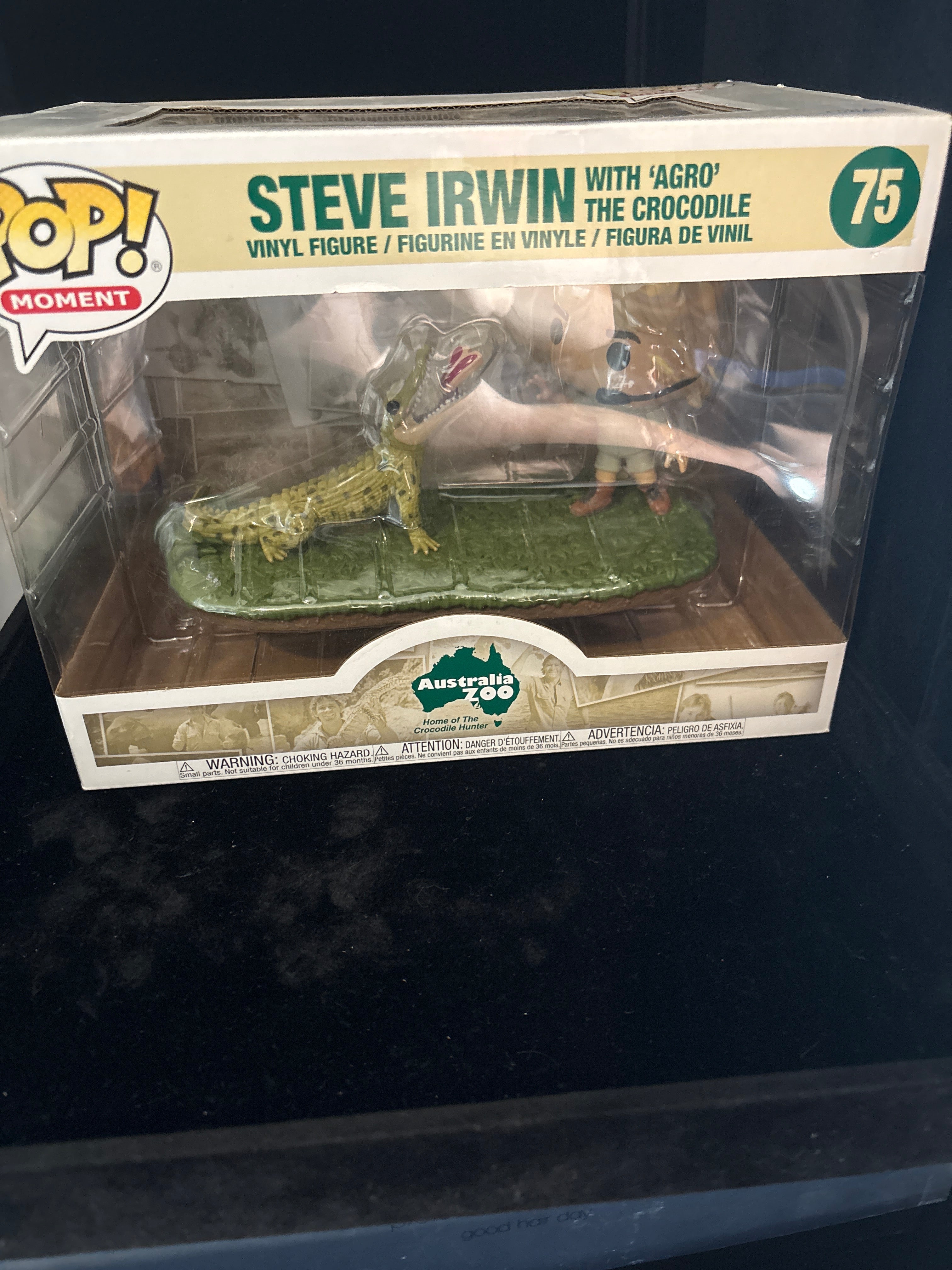 #P012 Steve Irwin with ‘Agro’ the Crocodile Funko Pop Moment #75 – Australia Zoo Edition