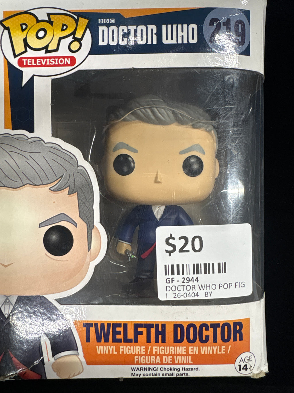 #2944 Funko Pop! Doctor Who #219 – Twelfth Doctor Vinyl Figure (Box Wear)