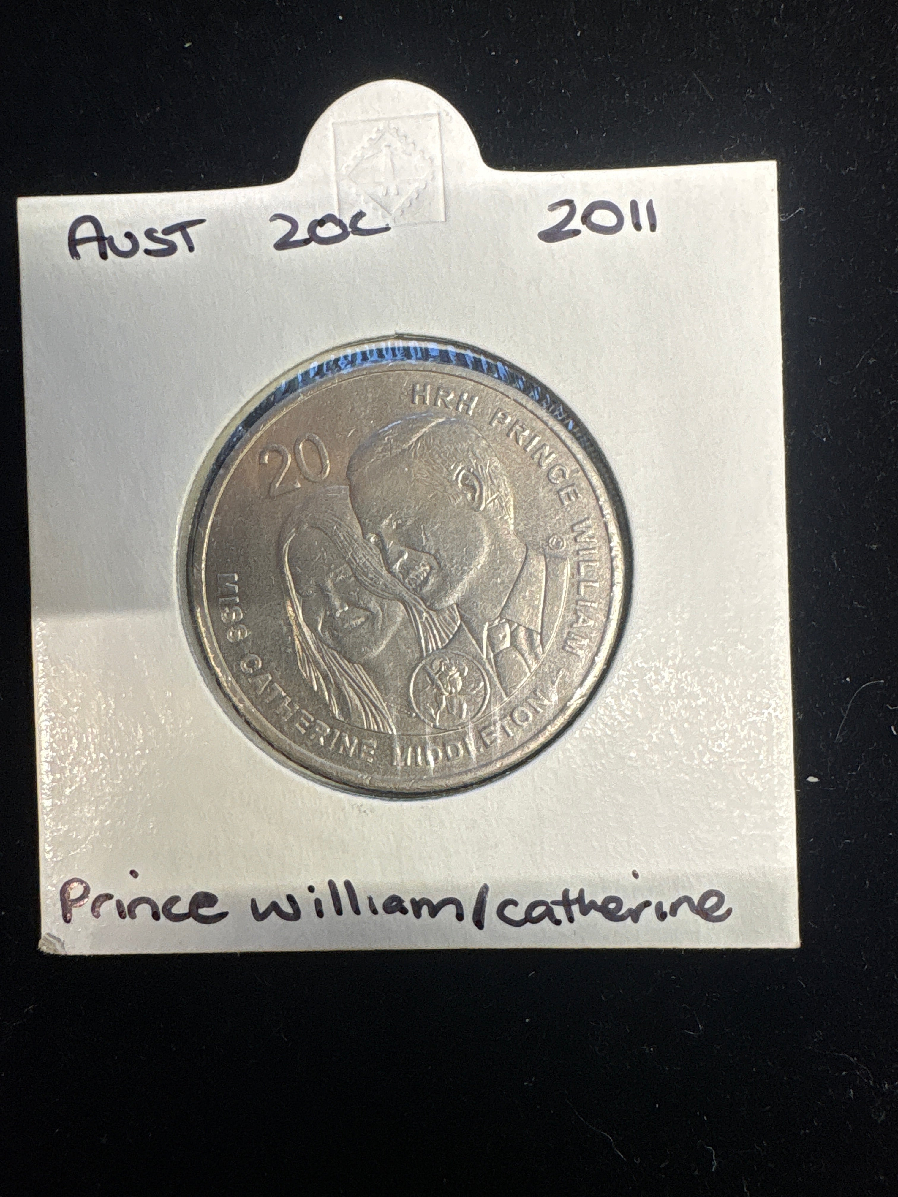 #M214 2011 Australia 20c Royal Wedding Commemorative Coin – William & Catherine