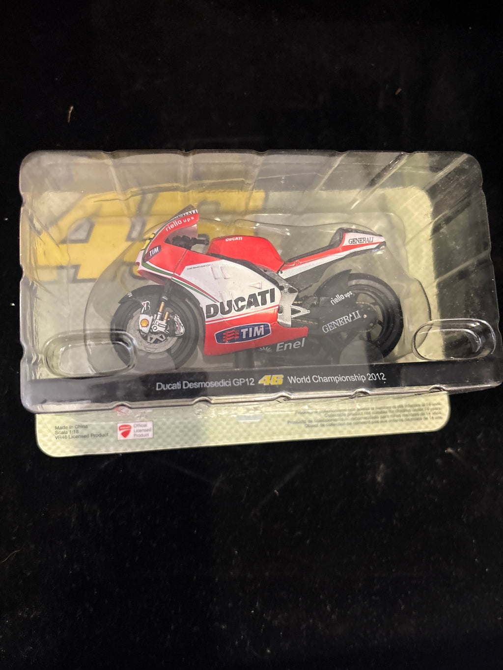 #P002 Ducati Desmosedici GP12 #46 Valentino Rossi 2012 Miniature Bike – Official Licensed Model