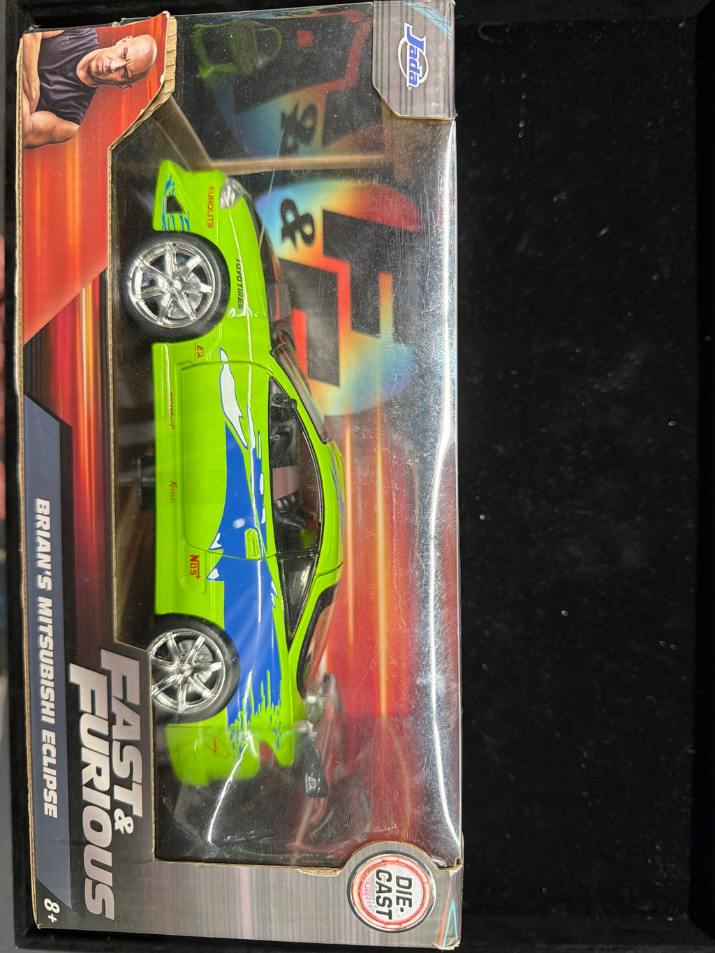 #P008 Fast & Furious Jada Die‑Cast – Brian’s Green Mitsubishi Eclipse (New in Box)