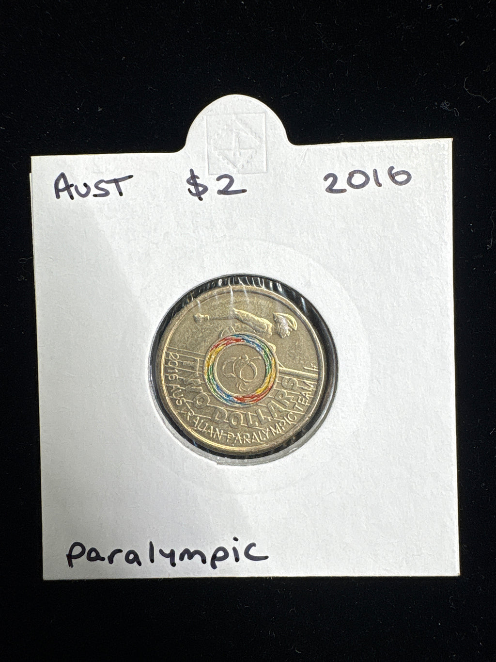 #M158 2016 Australia $2 Paralympic Coloured Coin – Rio Team Issue