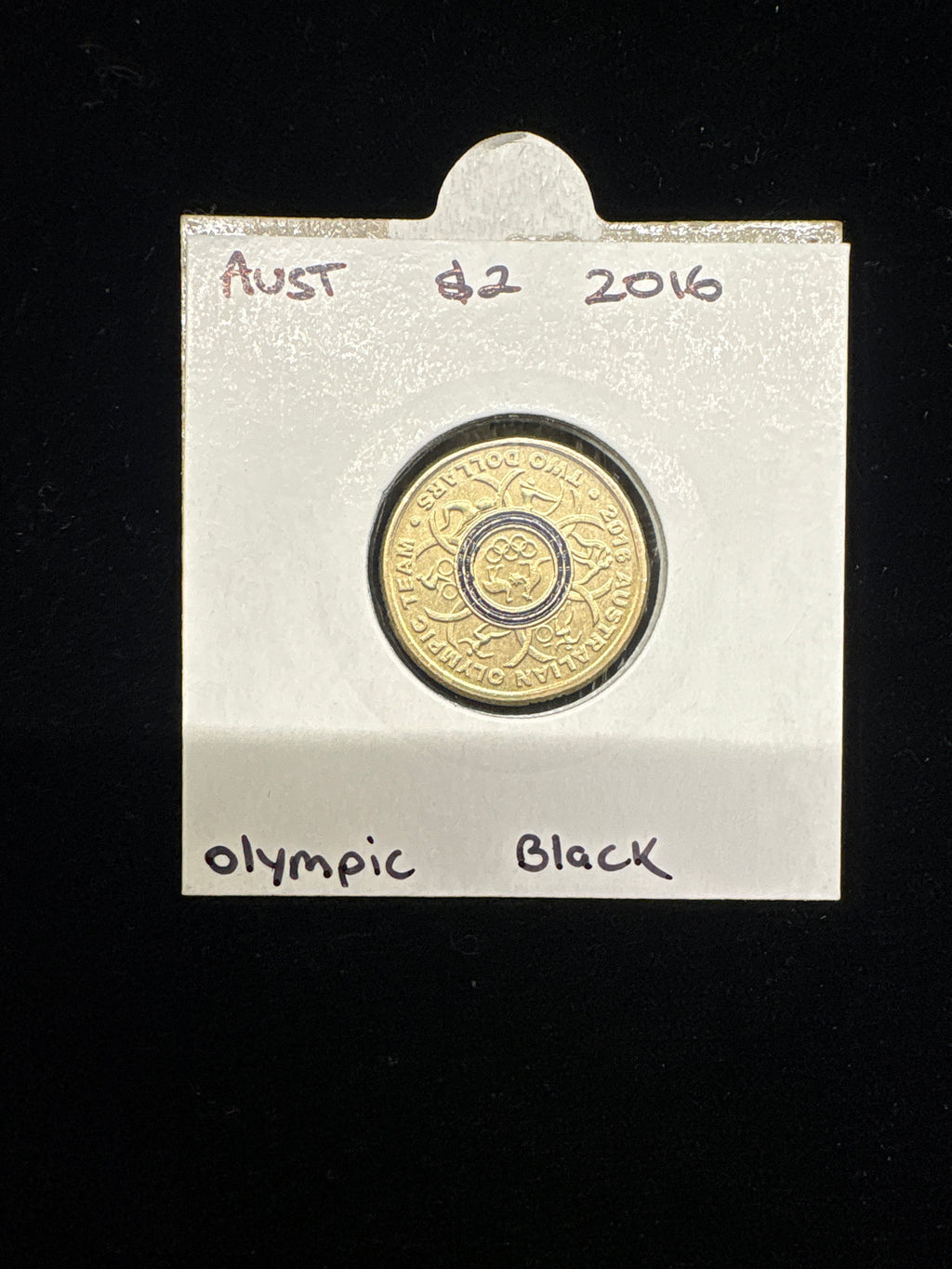 #M145 2016 Australia $2 Olympic “Black Ring” Commemorative Coin (Circulated)
