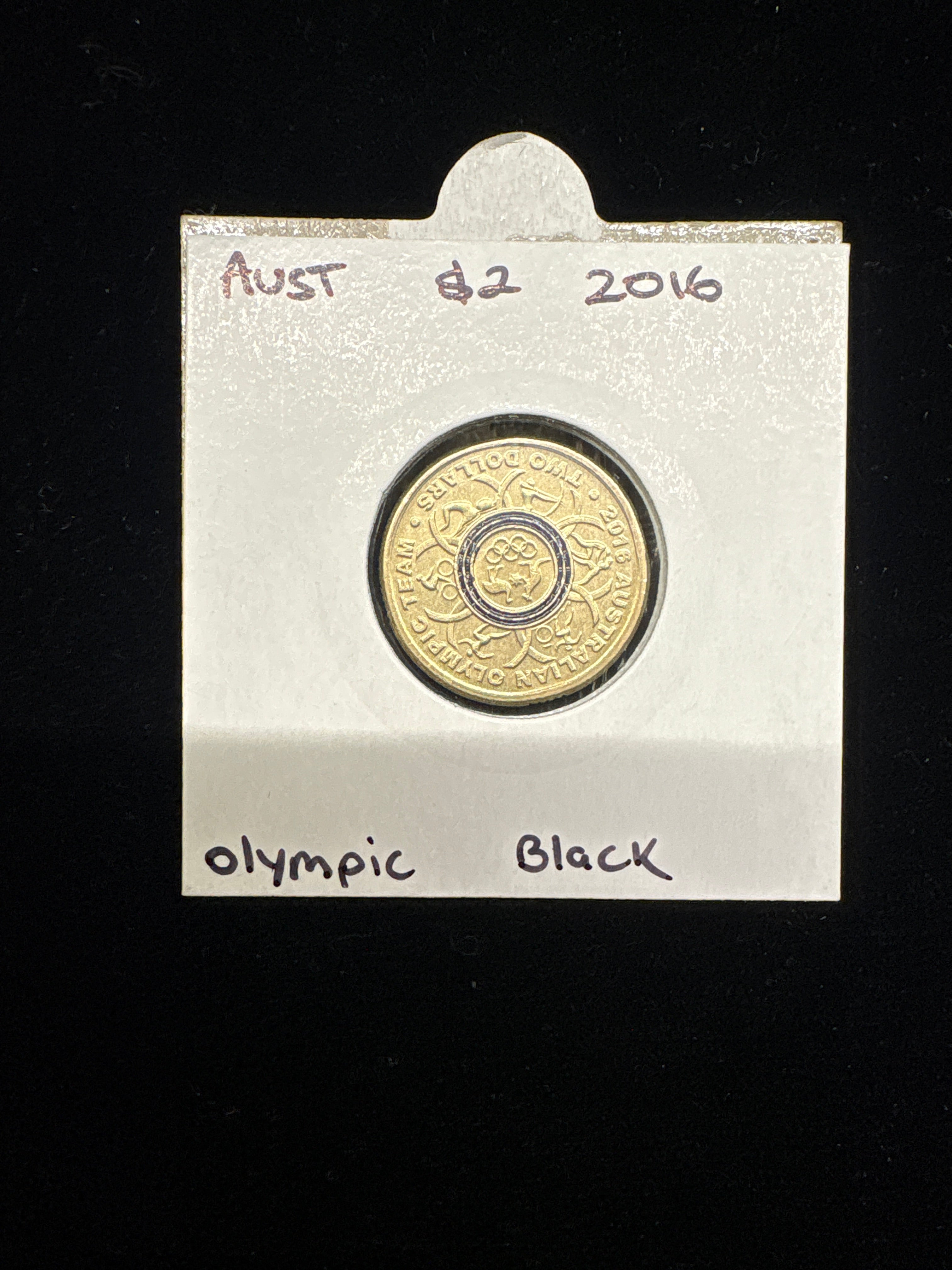 #M145 2016 Australia $2 Olympic “Black Ring” Commemorative Coin (Circulated)