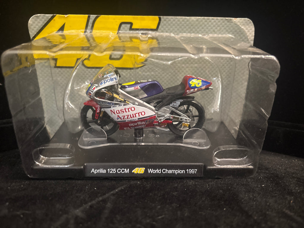 #P004 Aprilia 125 CCM #46 Nastro Azzurro 1997 World Champion Die‑Cast Motorcycle Model