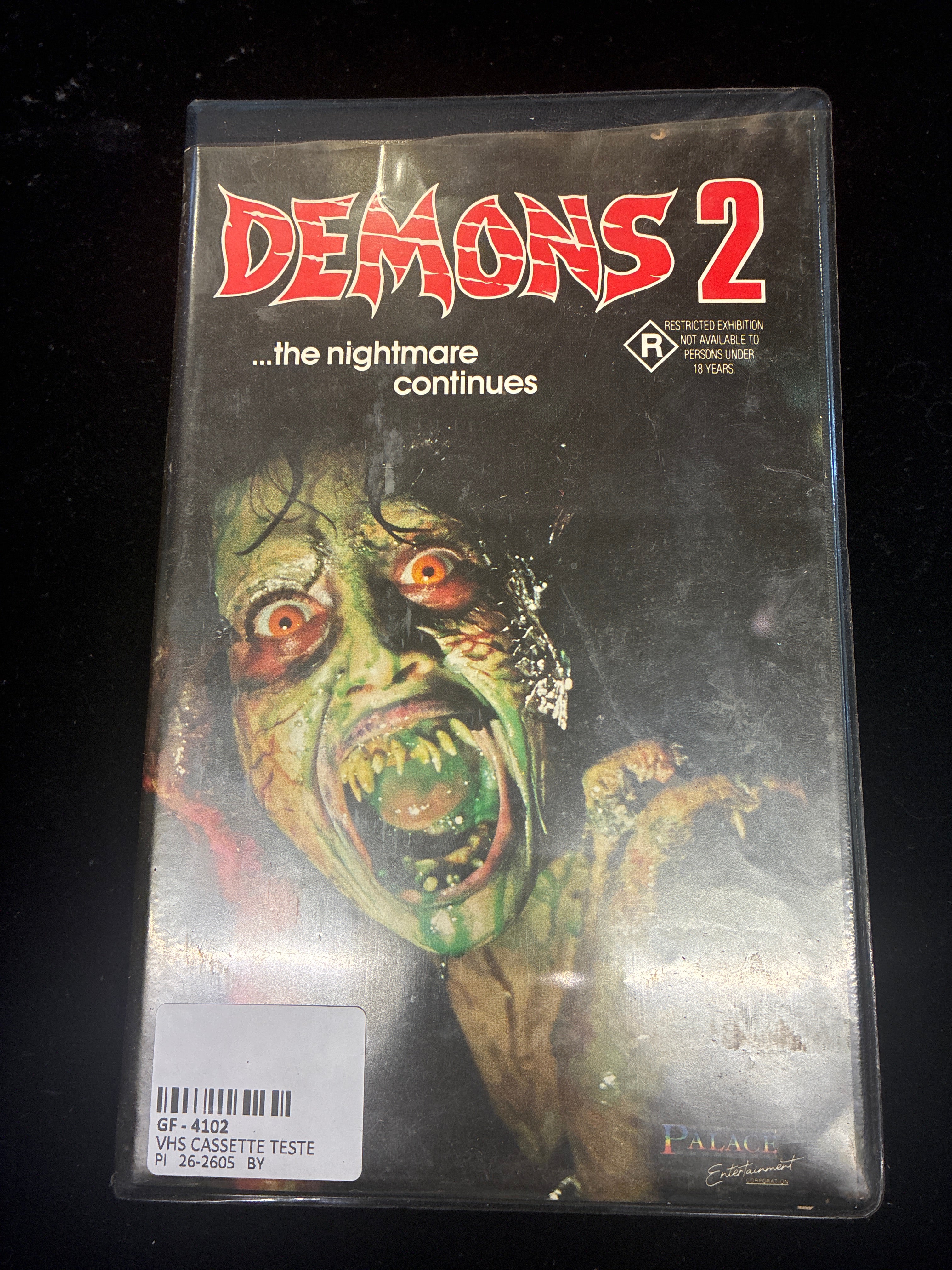 #PO14  Demons 2 (1986) Horror VHS – Palace Entertainment – Rare Vintage Aussie Release