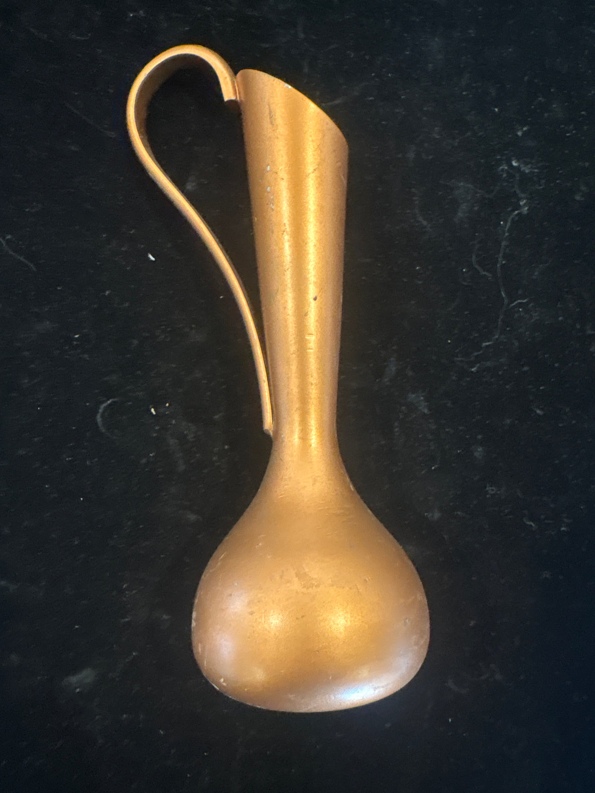 #1709-2 Vintage Brass / Bronze Decorative Miniature Pitcher – Curved Handle Art Piece