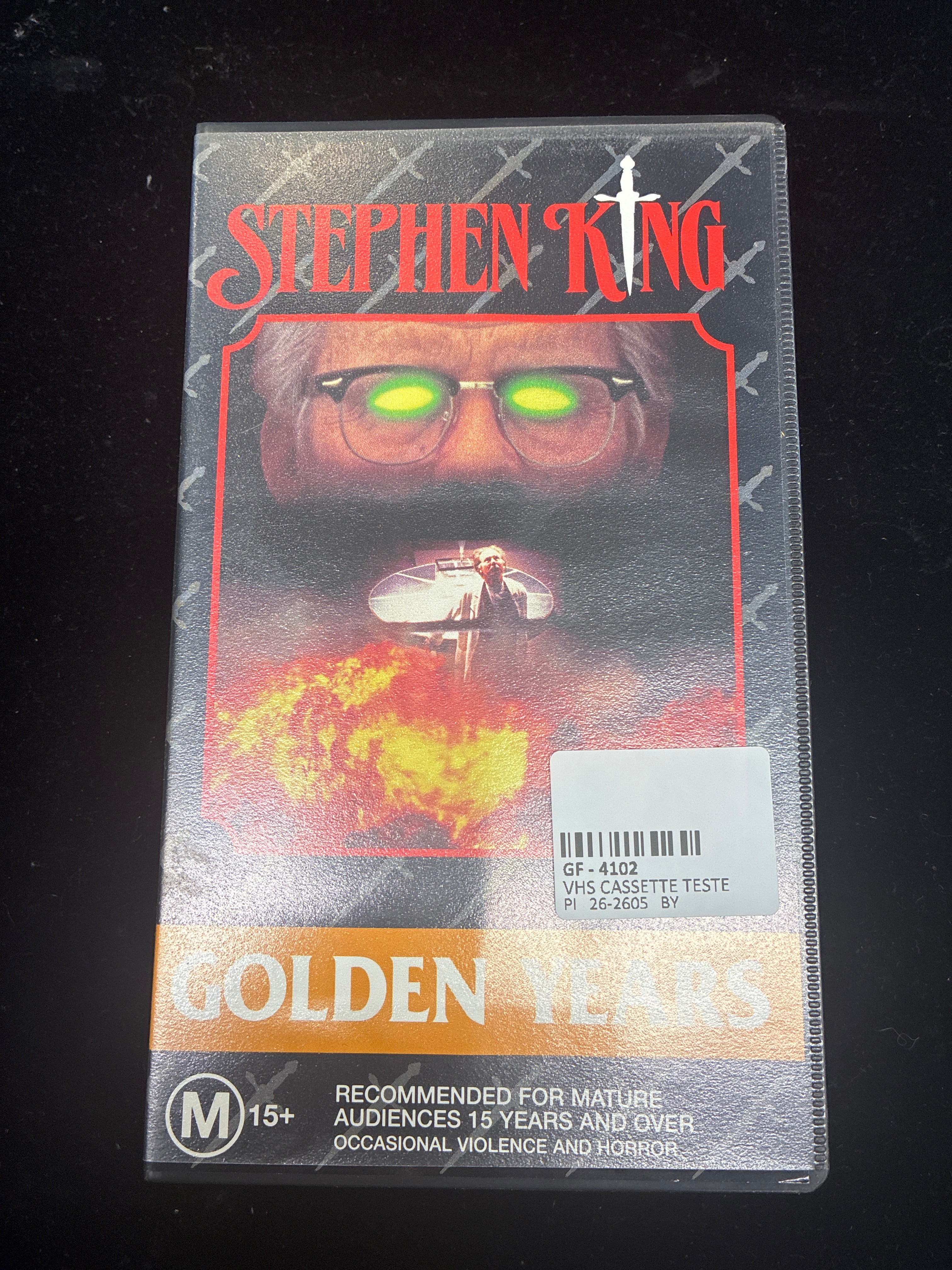 #PO14  Stephen King “Golden Years” VHS – Rare 1996 Time‑Life Australian Release (M15+)
