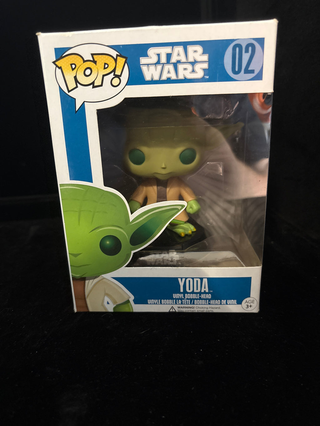 #P008 Star Wars Funko Pop #02 Yoda – Series 1 OG Vinyl Bobblehead Collectible