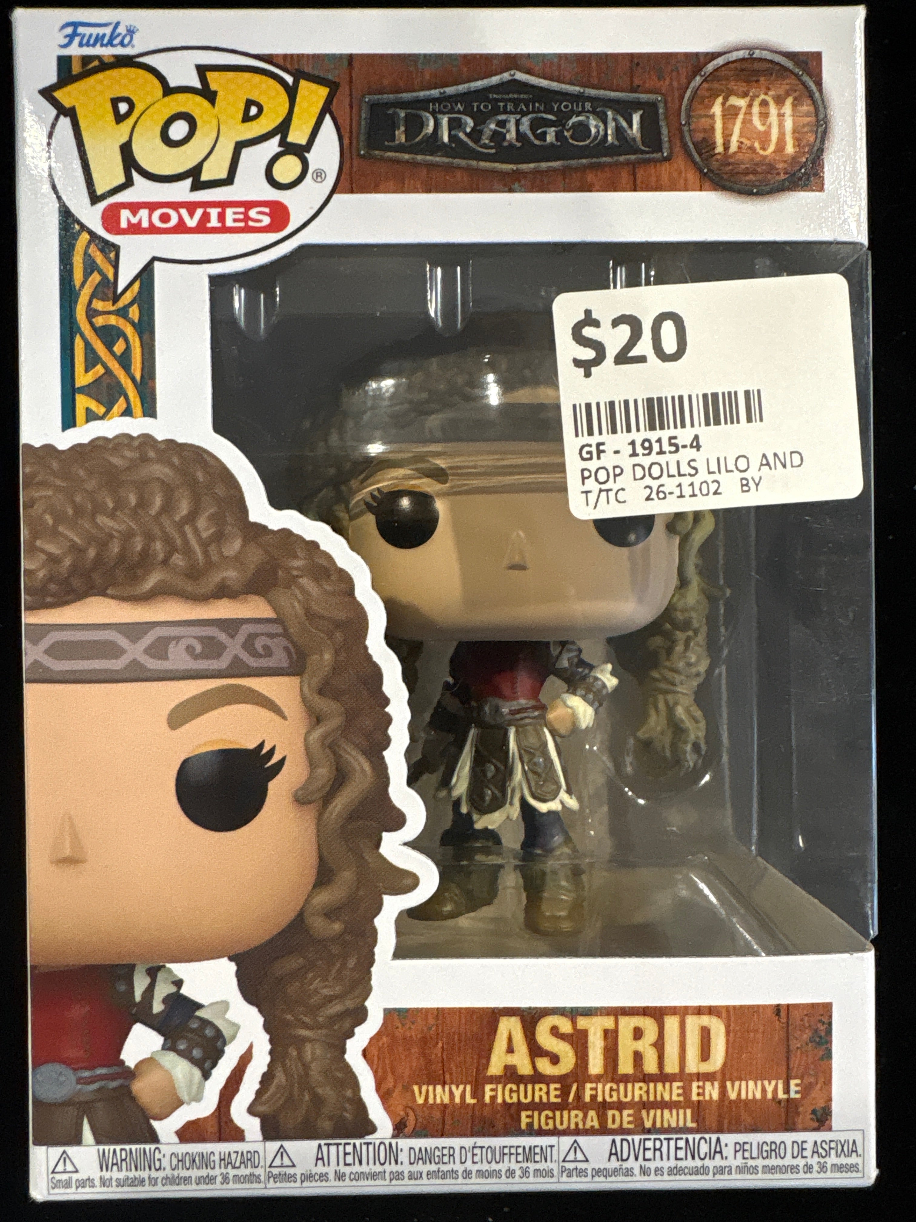 #1915-4 Funko Pop Movies – How to Train Your Dragon **Astrid #1791** Vinyl Figure (New in Box)