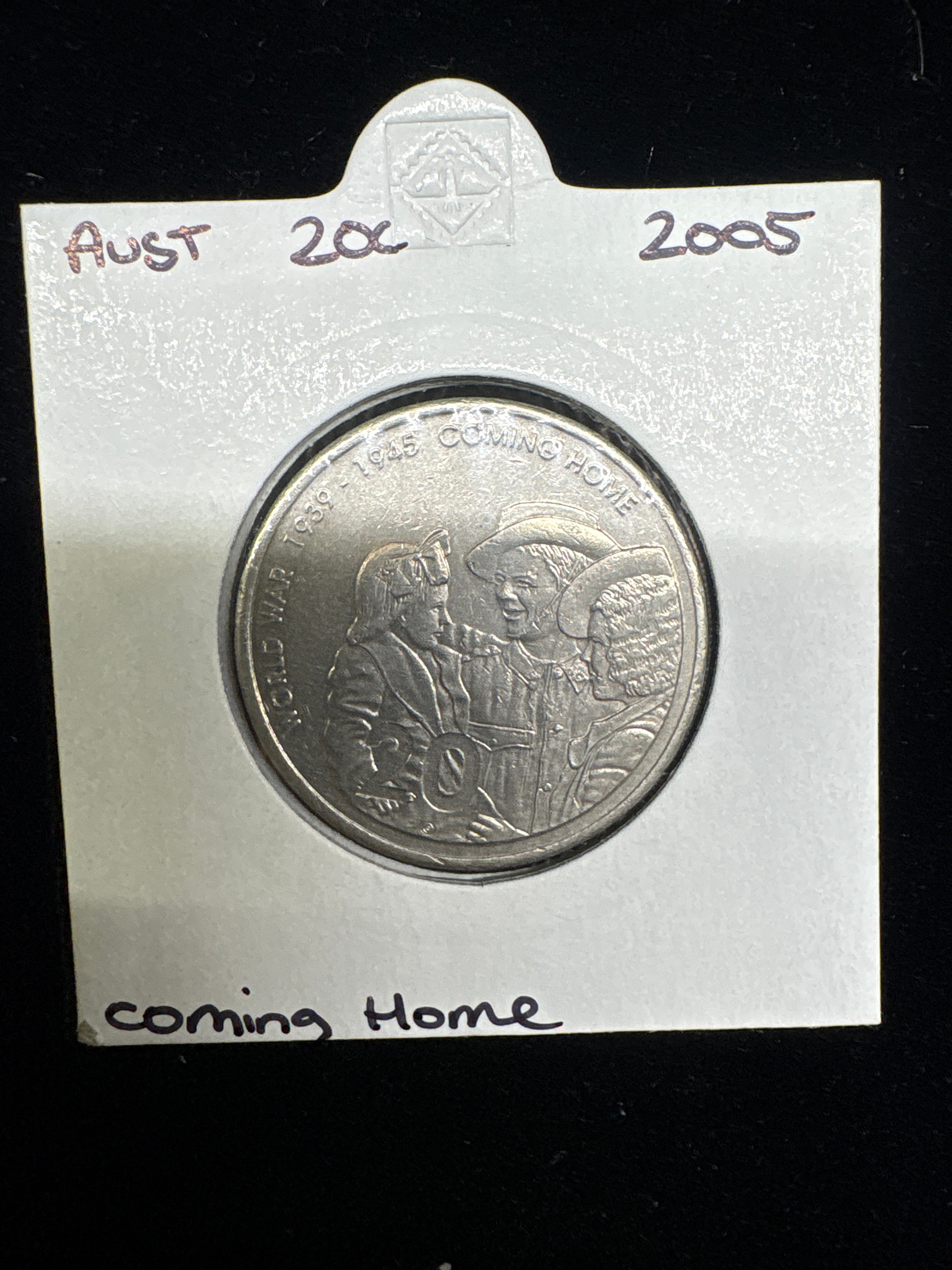 #M187 2005 Australia 20c “Coming Home” WWII Commemorative Coin in Flip