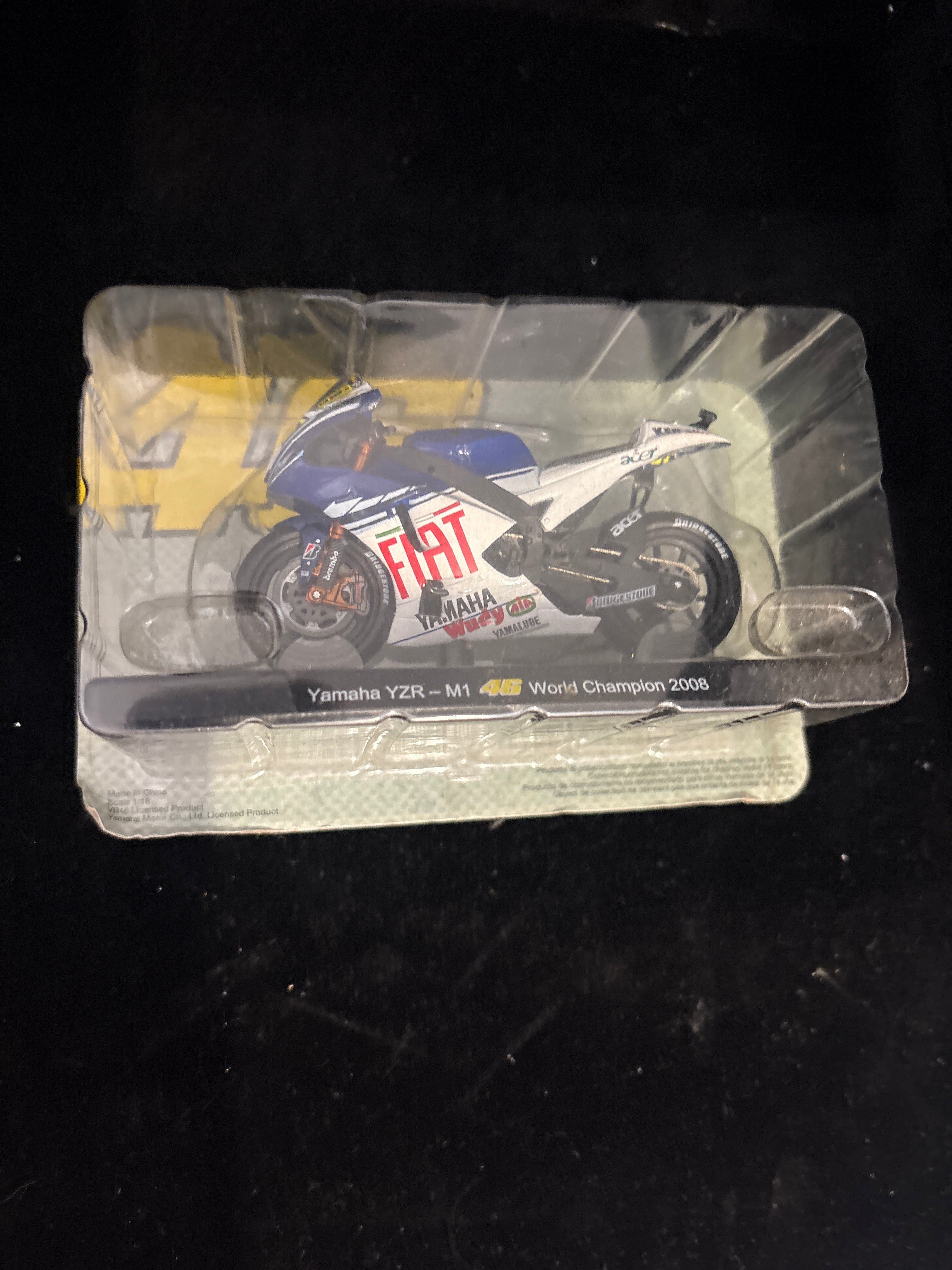 #P003 Yamaha YZR‑M1 Valentino Rossi #46 2008 World Champion Die‑Cast Model (Panini)
