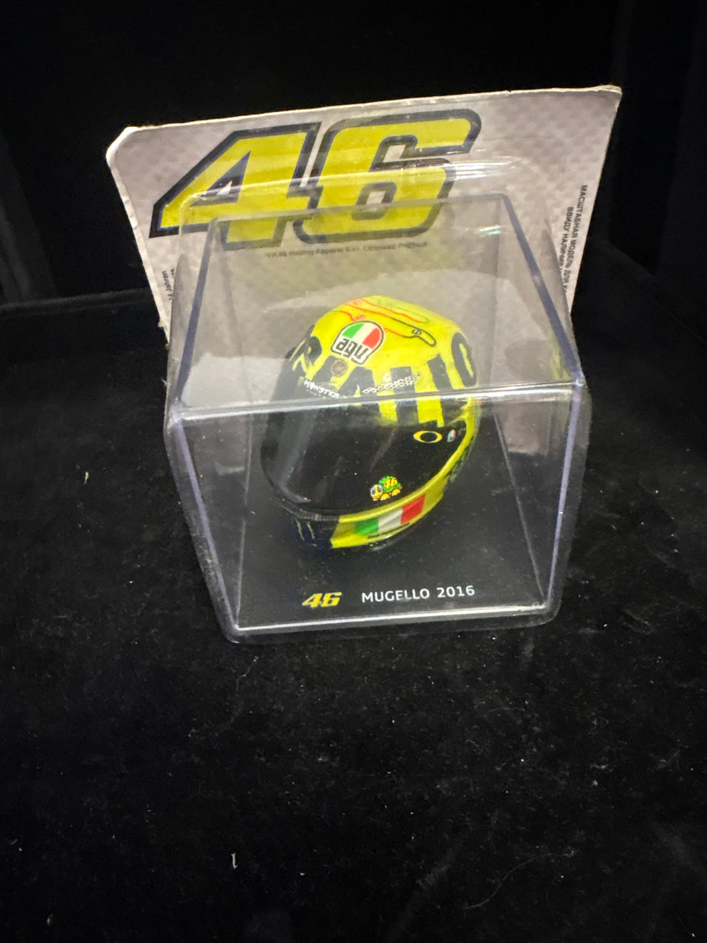 #P004 Valentino Rossi #46 Mugello 2016 Mini Helmet Collectible in Case