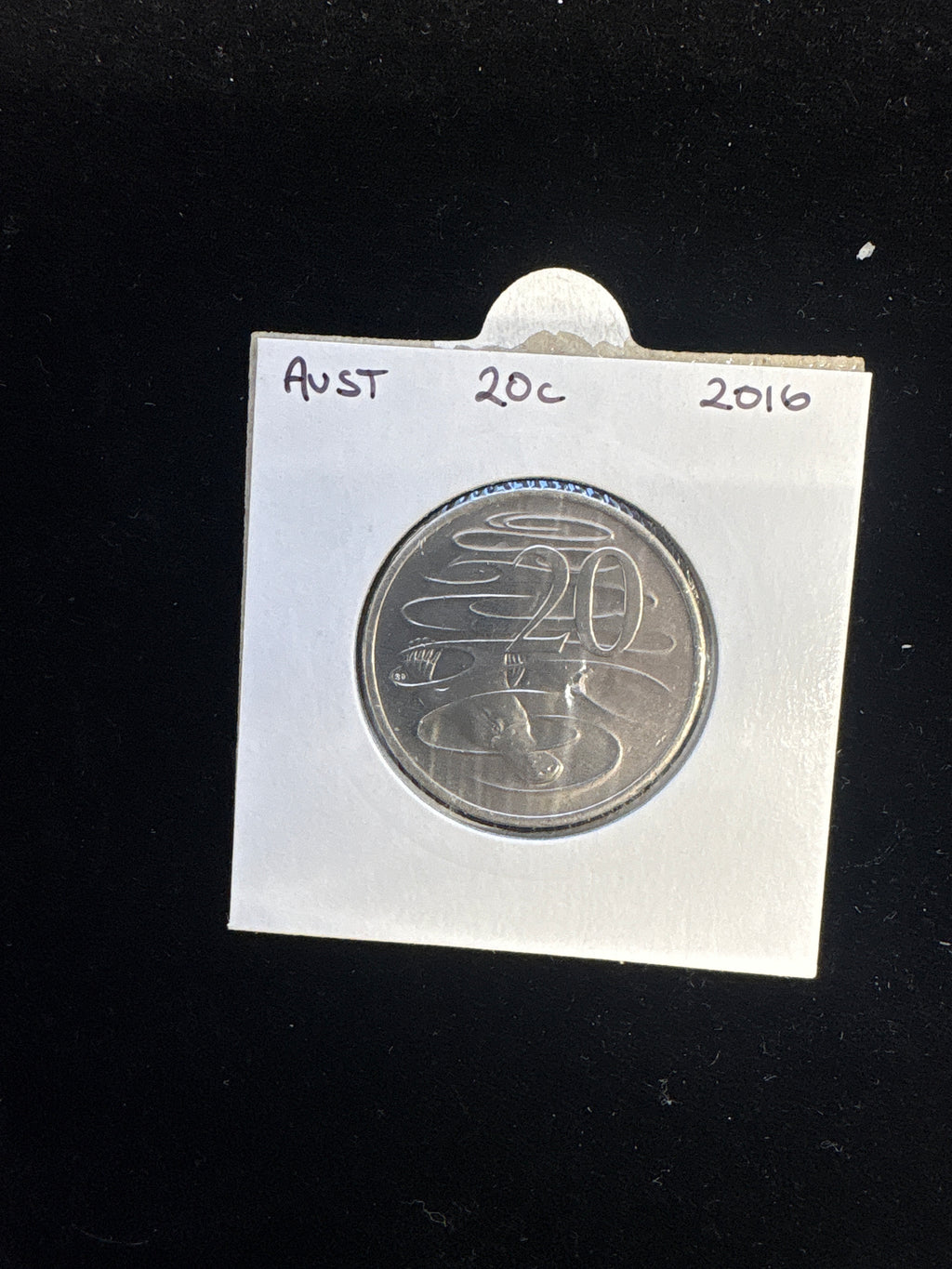 #M208 2016 Australia 20c Coin – Platypus Design – Uncirculated in 2x2 Holder