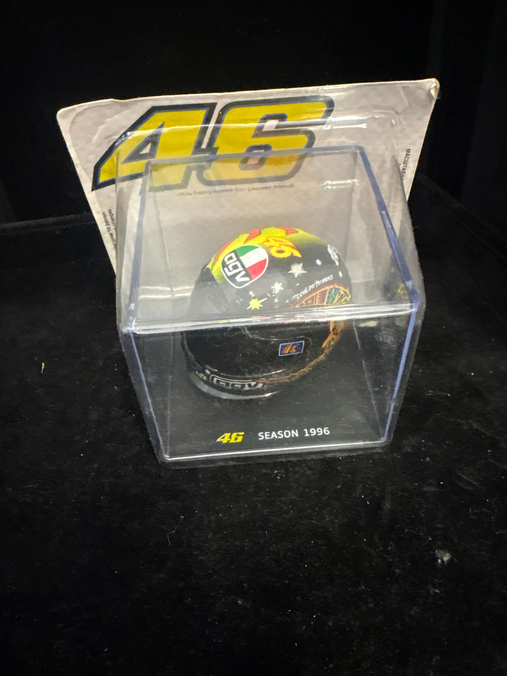 #P004 Valentino Rossi #46 Mini Helmet – Season 1996 Collectible (Centauria Edition)
