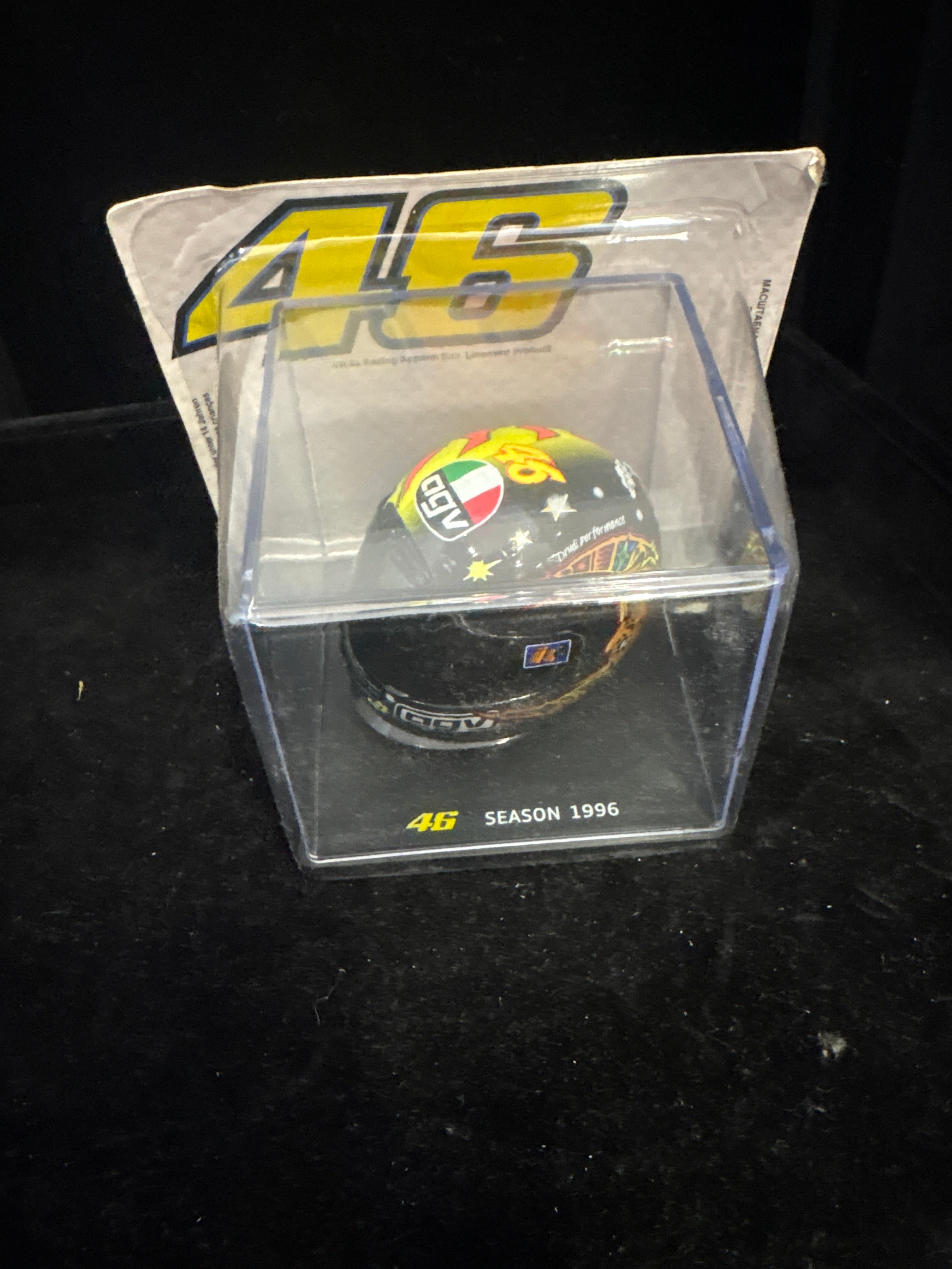 #P004 Valentino Rossi #46 Mini Helmet – Season 1996 Collectible (Centauria Edition)