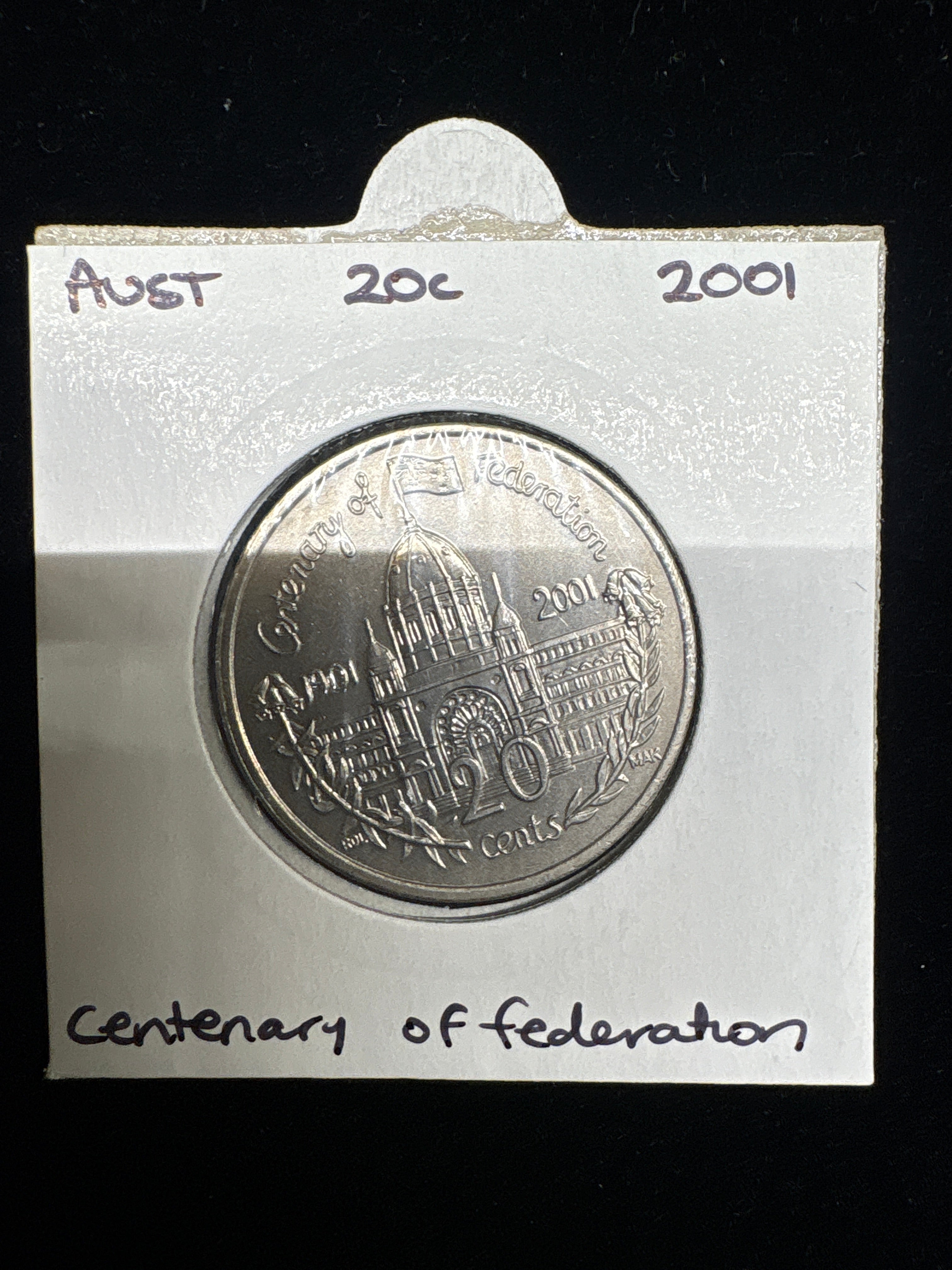 #M180 2001 Australia 20c Centenary of Federation Commemorative Coin (UNC)