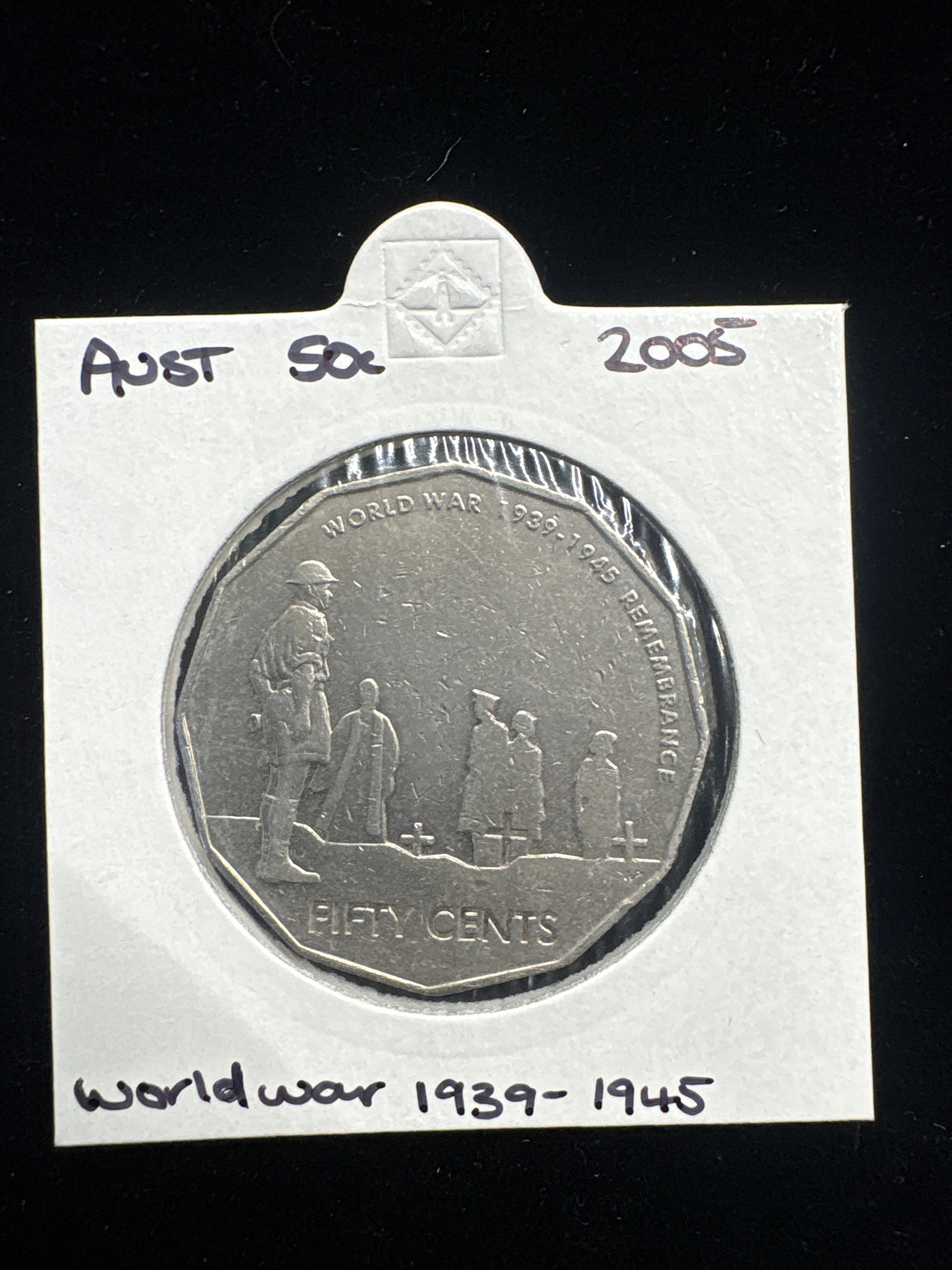 #M126 2005 Australia WWII Remembrance 50c – World War 1939‑1945 Commemorative Coin