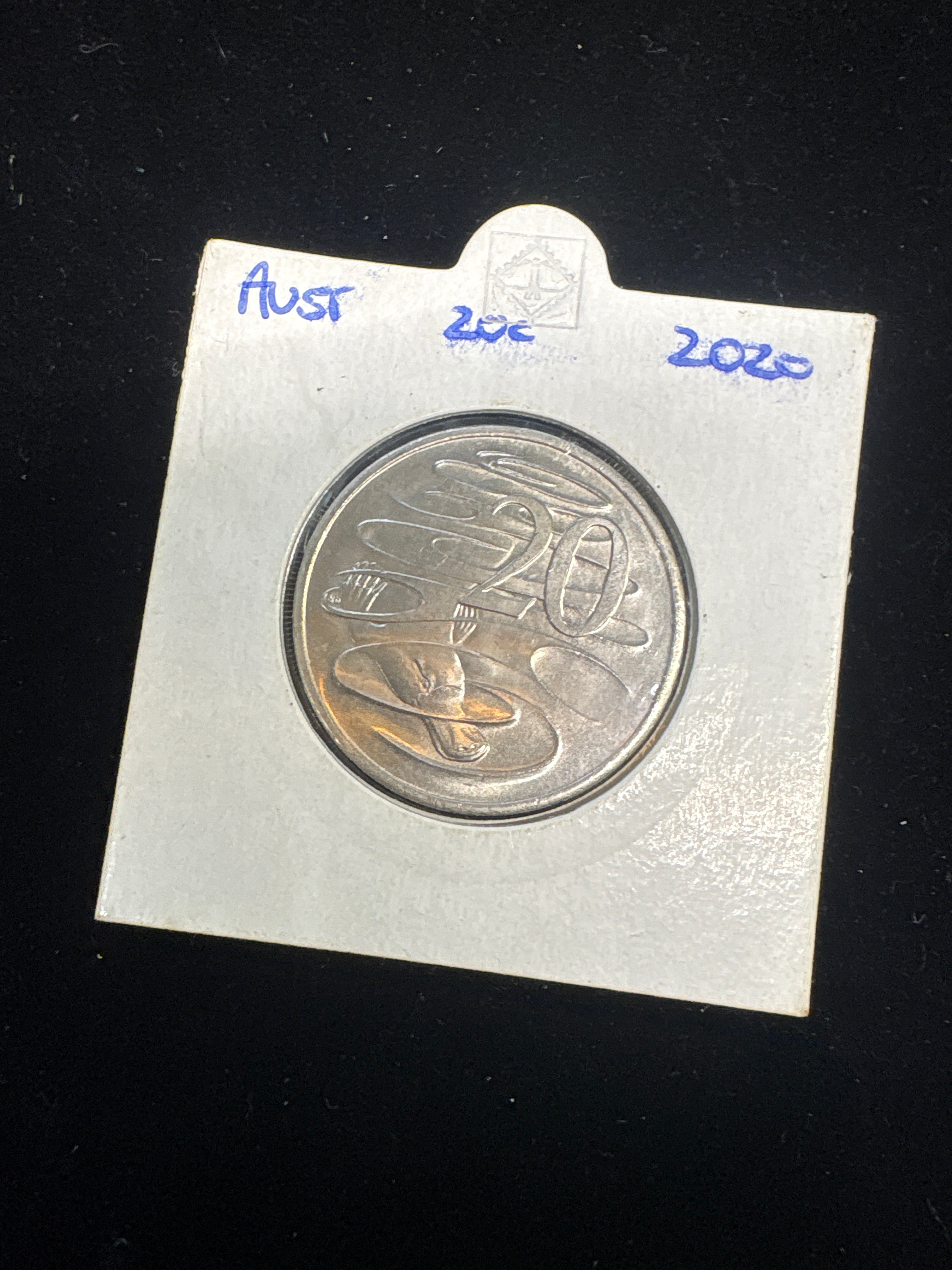 #M200 Australian 2020 20‑Cent Platypus Coin in 2x2 Holder
