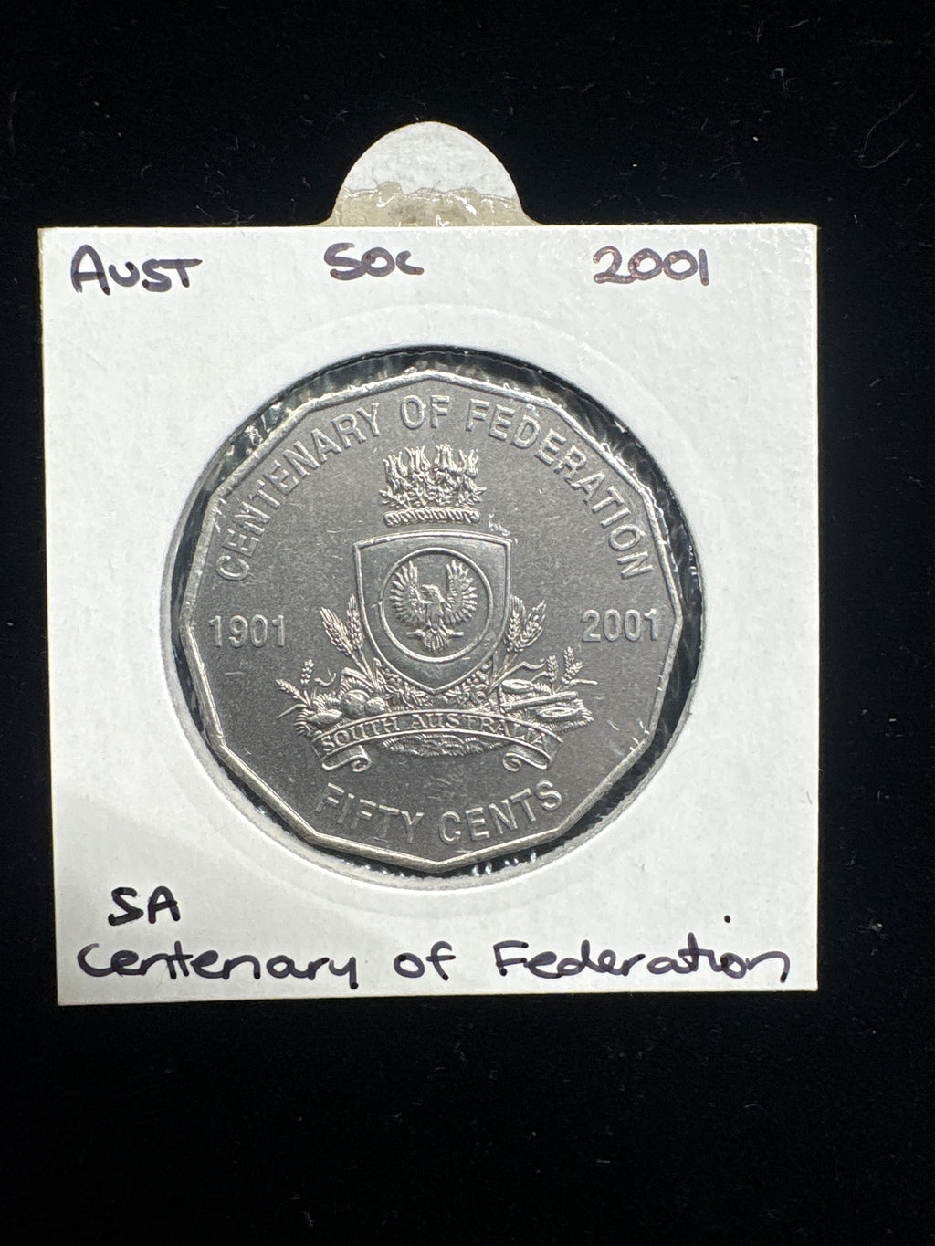 #M118 2001 Australia 50c South Australia Centenary of Federation Coin (UNC)