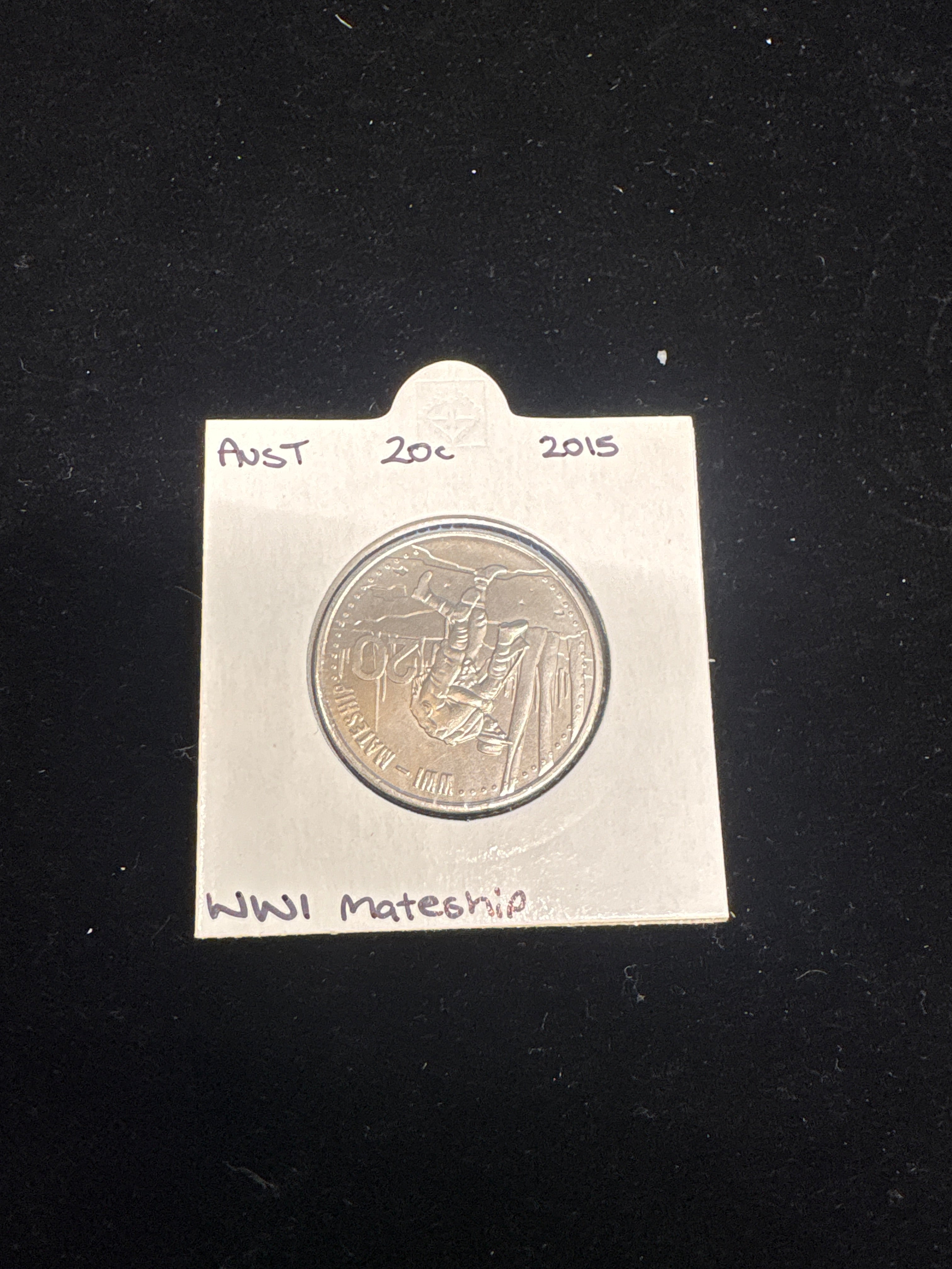 #M204 2015 Australia WWI “Mateship” 20c Commemorative Coin (UNC)