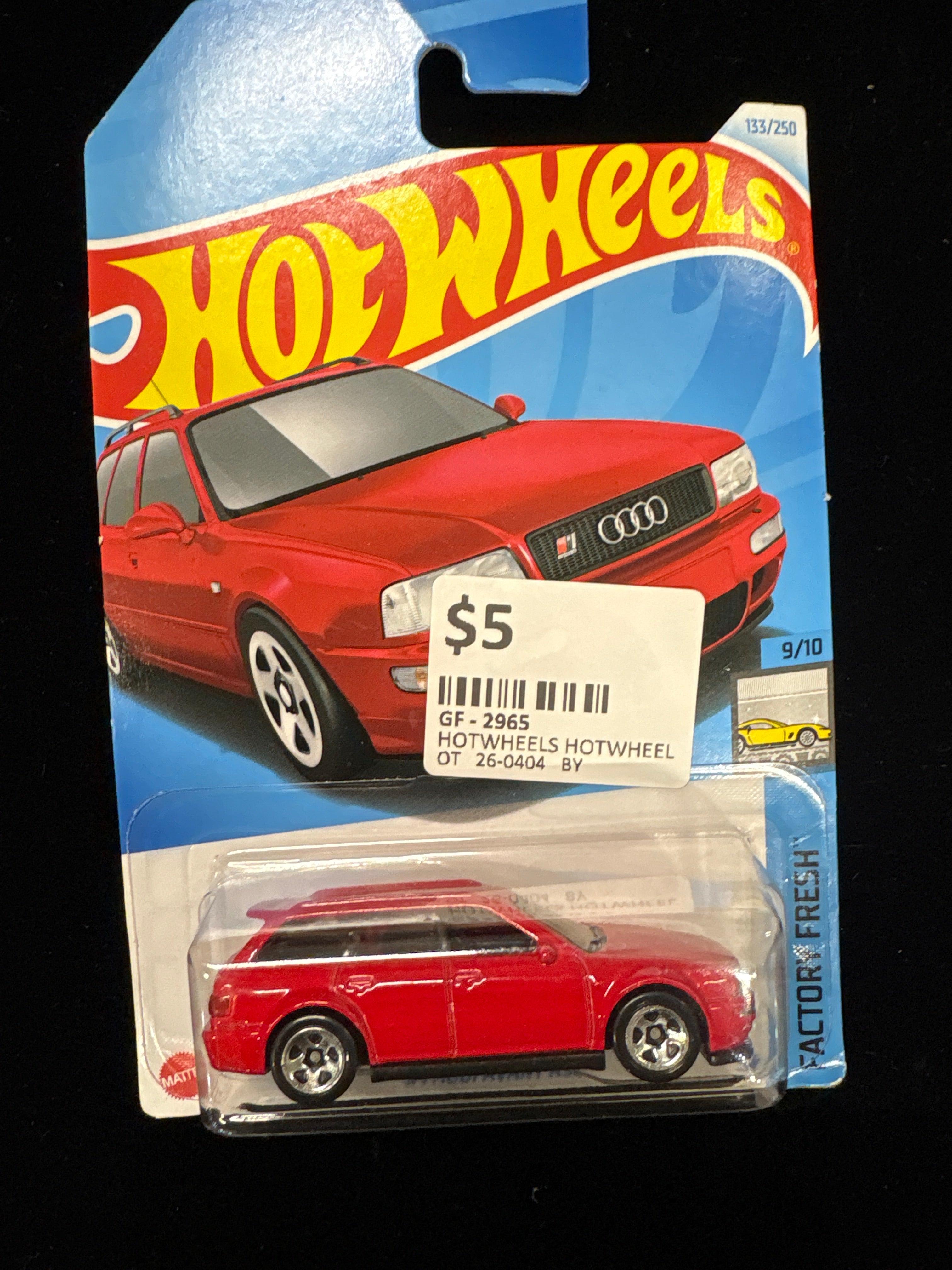 #2965 Hot Wheels ’94 Audi Avant RS2 – Factory Fresh – Red Wagon – 133/250 – 9/10