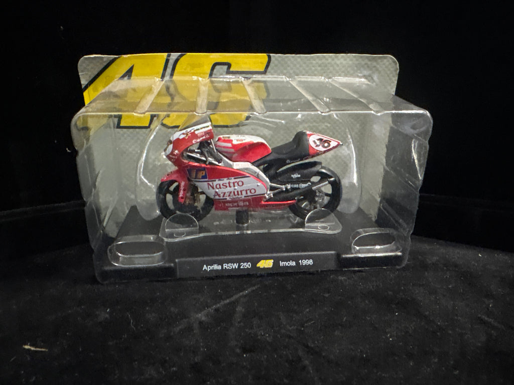 #P004 Aprilia RSW 250 #46 Imola 1998 Die‑Cast Motorcycle Model (Panini)
