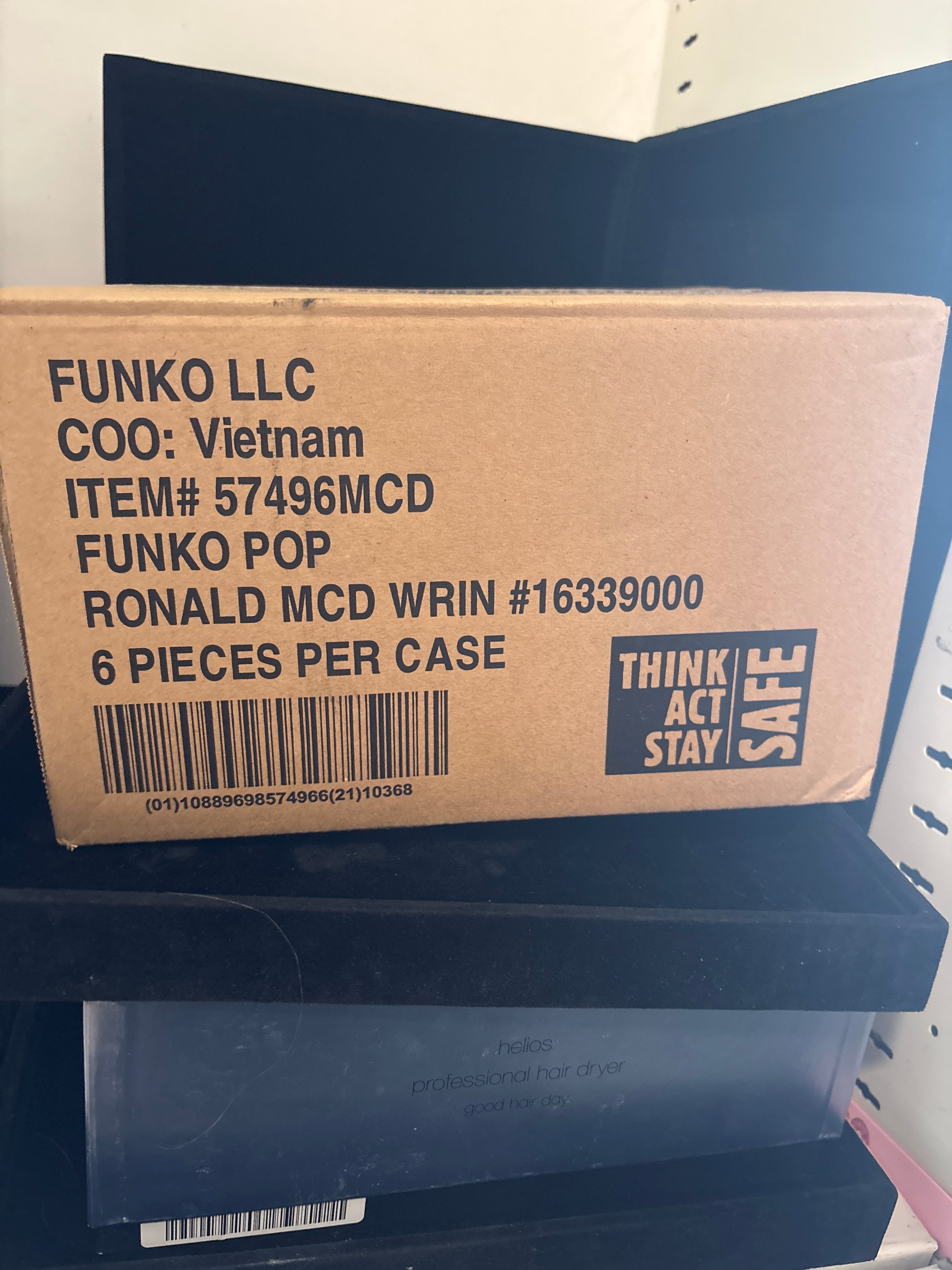 #P012 Ronald McDonald Funko Pop – Sealed Case Box (Item #57496MCD, 6‑Count)
