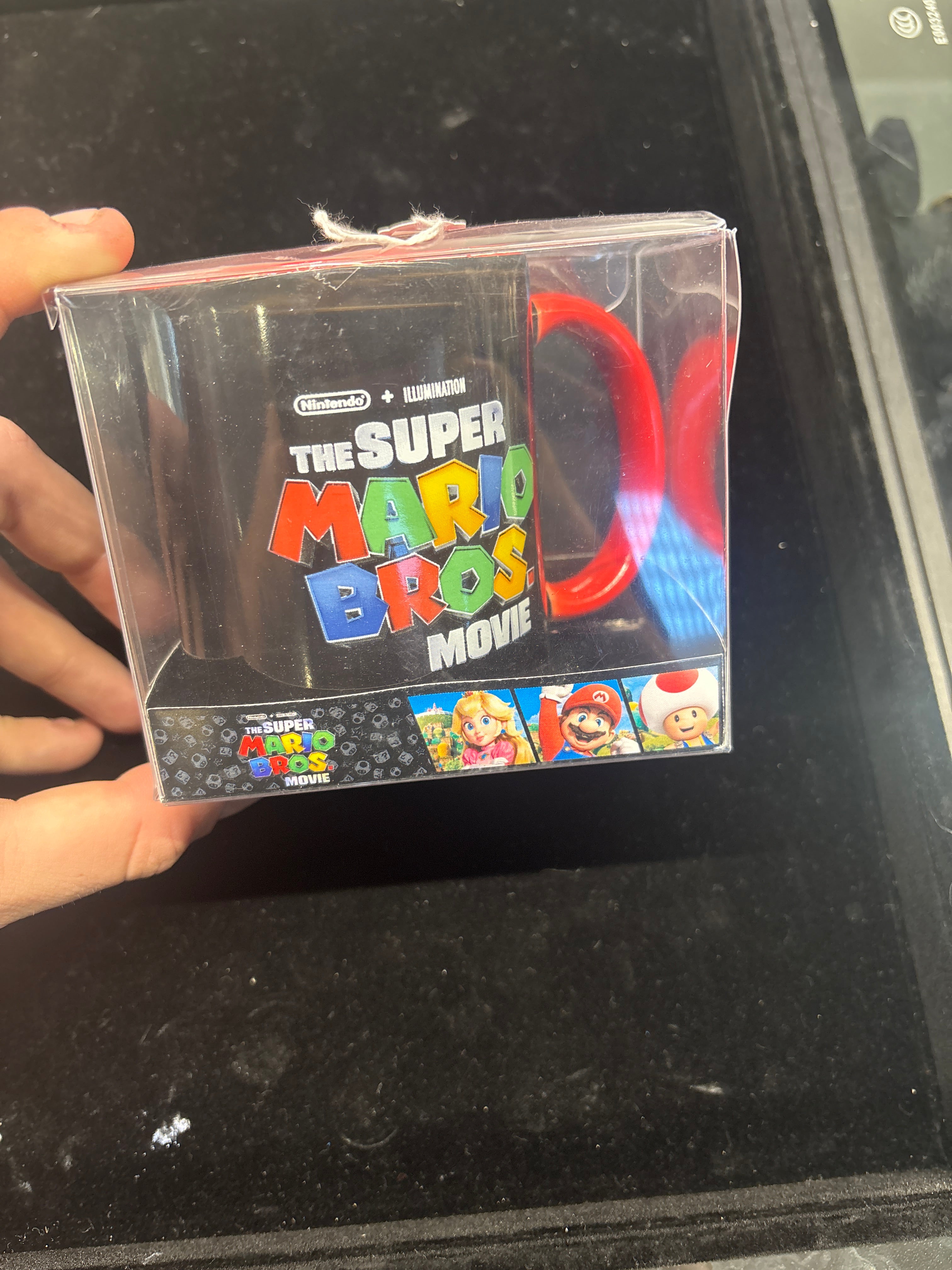 #C107 Super Mario Bros. Movie Mug – Official Nintendo/Illumination Collectible Red‑Handle Cup