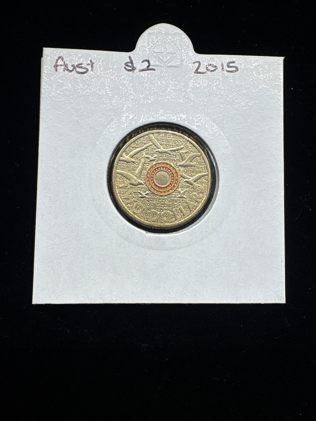 #M140 2015 Australia $2 Flanders Field Circulating Commemorative Coin (UNC in 2x2 Holder)