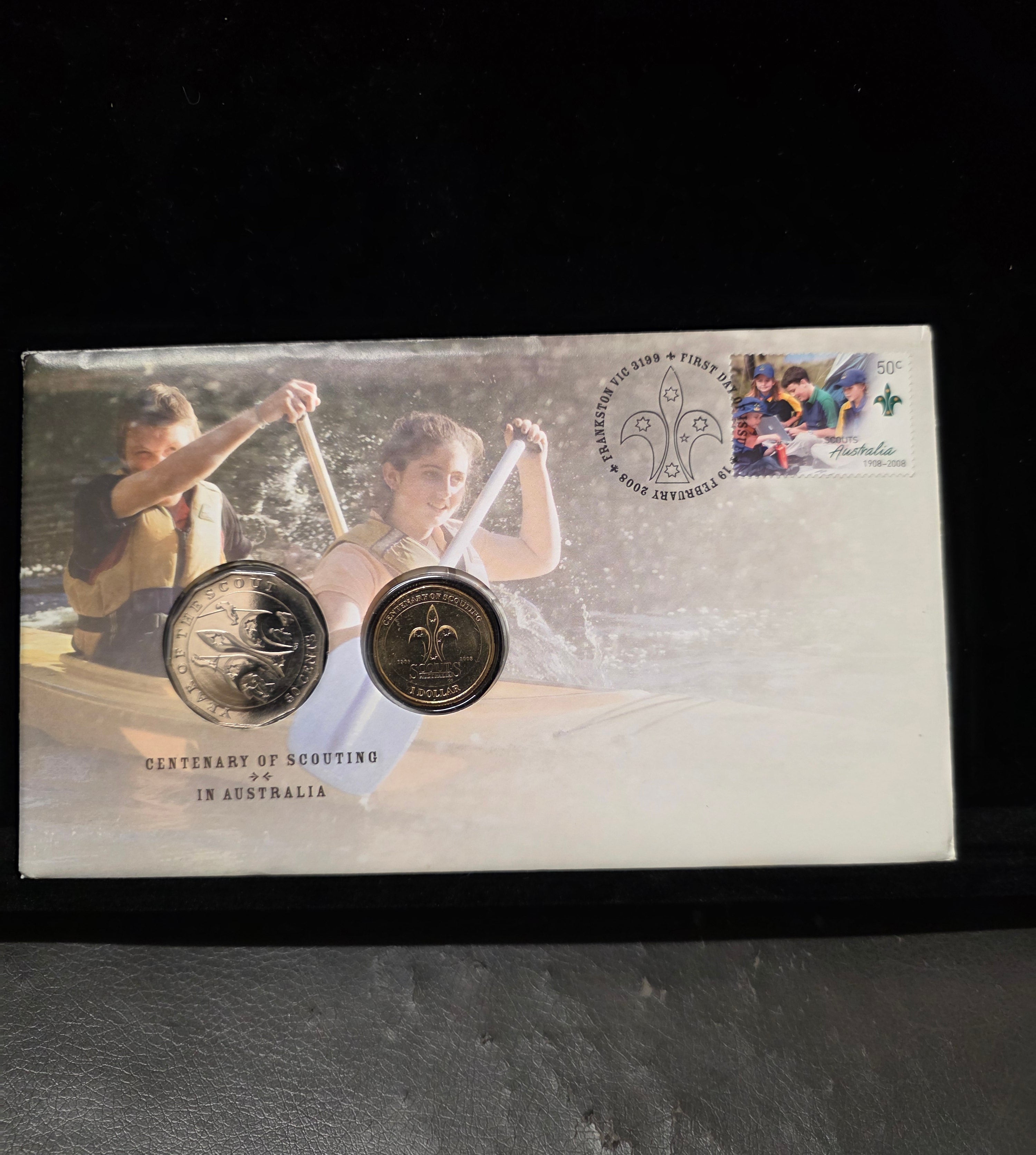 #139 2008 Centenary of Scouting Australia PNC – $1 & 20c Coin Set