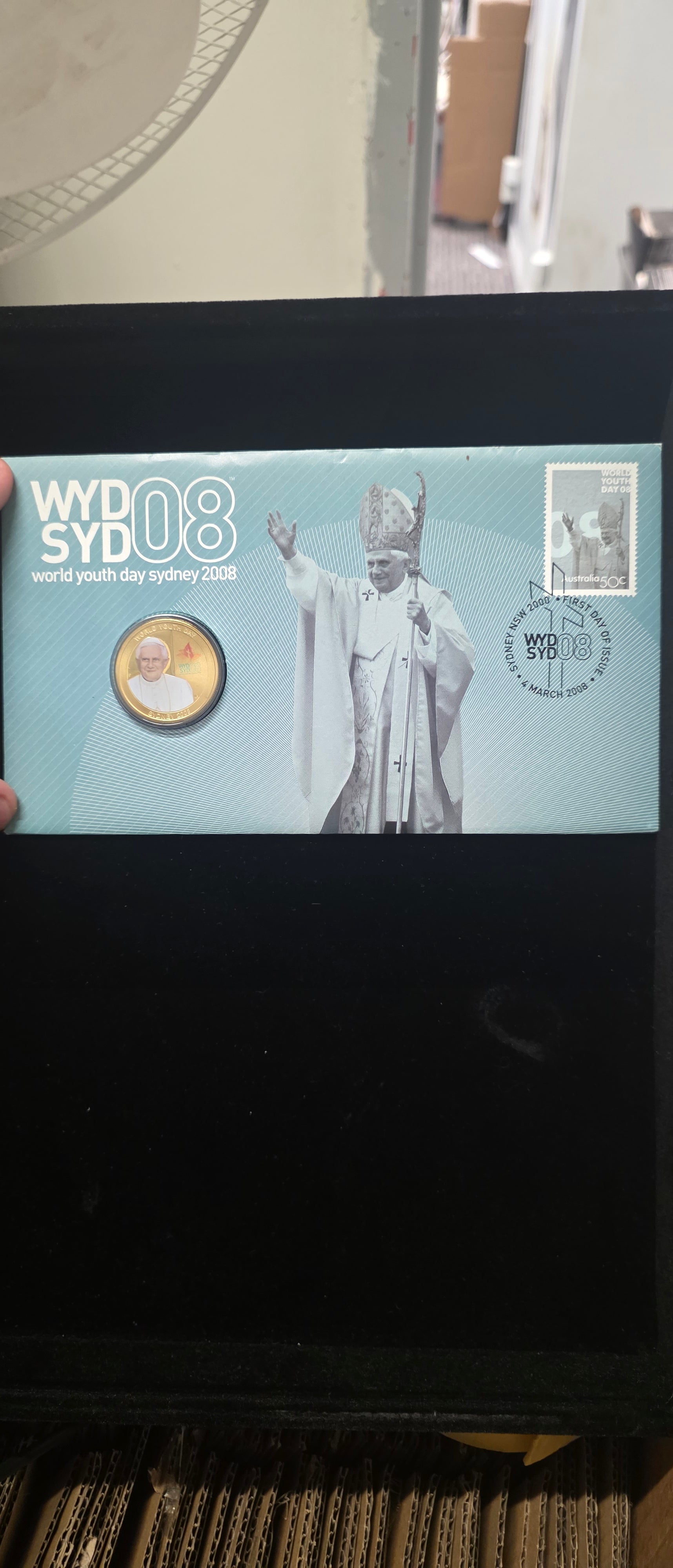 #045 WYD Sydney 2008 First Day Cover with Commemorative Coin & Stamp