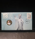 #129 WYD SYD 2008 World Youth Day Collector Card & Coloured Coin – Australia Post First Day Issue